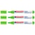 Lot de 3 marqueurs textiles permanents pointe 2-3 mm - EDDING - Vert clair