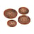 Lot de 6 boutons costume orange rouille