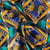 Tissu Wax africain n°624 sur fond Bleu