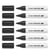 Lot de 6 marqueurs à pigment permanent pointe ogive moyenne - PILOT - PINTOR - Noir