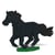 Cheval noir au galop Taille standard | JEKCA | 14 ans et +