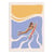 Affiche 50x70 cm - Duckdiving surfgirl - Art Rider