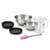 Set pâtisserie avec 6 moules à tartelettes renversées 10 cm, 2 bols à mixer, verre mesureur et spatule Zenker