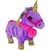 Peluche Mascotte licorne  Ailes dorées violette