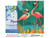 Peinture par Numéro Figured'Art avec Cadre Flamants Roses les pieds dans l'eau - Activité Manuelle Kit de Loisir Créatif DIY Numéro d'Art Complet - 40x50cm toile tendue sur châssis