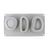 Moule en silicone Pierres grand, 14,5x26x3,5cm, 3formes, boîte 1 pce.