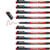 Lot de 10 marqueurs permanents - EDDING - Rouge - Pointe fine 0,6 mm