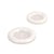 Lot de 3 boutons rond plastique recyclé 4 trous blanc