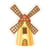 Ecusson thermocollant la ferme moulin 5,5cm x 4cm