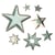 Moule: Etoiles, 7motifs, env.3 - 13cm, taille 23,2x18,3cm