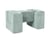3 blocs en mousse Menthe velours côtelé - Velinda - Gris