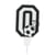 Bougie Football Chiffre 0 - 8.5 cm
