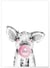 Affiche Bulle de bébé Cochon Rose | A3 : 29,7x42cm