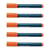 Lot de 5 marqueurs permanents pointe biseautée 1+4 mm - SCHNEIDER - orange - Maxx 133