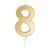 Bougie géante or - chiffre 8