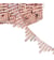 Bobine 9m frange en triangle 20 mm 20mm rose dore