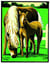 Kit canevas blanc Jument et son poulain 20x25cm