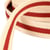 Bobine 20m sangle 3 bandes fil métal coton 30mm rouge