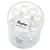 Perles en verre Renaissance, dépolies, 1, blanc neige, boîte 35 pces