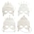 MégaCréa DIY - Masques enfant princesses carton blanc 17 x 35 cm x 4 pièces