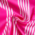Tissu Toile de Coton d'ameublement Rayé blanc sur fond Rose fuchsia