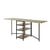 SoBuy FWT62-N Table Pliante avec 2 Abattants et 3 étagères de Rangement, Table de Cuisine Rabattable