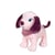 Peluche - Peluche chien Fun Puppies Sonore, rose foulard parme - 17 cm