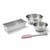 Set comprenant 1 Moule à cake en acier étamé, 1 spatule Zenker et 2 bols à mixer en inox Fackelmann