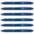 Lot de 6 stylos roller rétractables effaçables Frixion Ball Clicker 0,7 mm bleu
