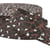 Sangle imprimé animalier léopard 38mm marron café au mètre