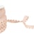 Bobine 25m élastique à pompons orange saumon 13mm
