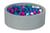 Piscine à balles Aire de jeu + 450 balles blanc, bleu, rose, gris, turquoise - Velinda