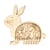 Scène en bois ciselé Lapin de Pâques 15 cm