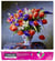 Diamond Painting Broderie Diamant LUMINLIFE 60x60cm, 5D, diamants ronds - Bouquet de coquelicots