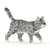 Mini Chat tigré gris clair Taille standard | JEKCA | 14 ans et +