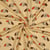Tissu Sweat léger Bio Jennifer Bouron chiens Orange et Marron sur fond Beige sable