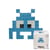 Kit mosaïque DIY pixel art - Monster - Cyan