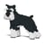 Chien Schnauzer Moyen qui tourne la tête noir et blanc Taille standard | JEKCA | 14 ans et +