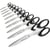 Ciseaux - Bouts pointus - 16 cm - Bureau - Lot de 10 - Lame acier - Rapesco
