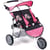 Poussette Jogger 3 roues pour poupées jumelles rose bleu foncé