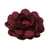 Broche fleur 8,5cm rouge bordeaux