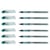 Lot de 6 Rollers encre liquide Vision Elite UB200 pointe moyenne 0,8 mm bleu nuit