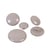 Lot de 3 boutons ronds à queue classique gris