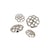 Lot de 3 boutons boutons ajourés argent