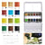 Set de 12 godets complets - Peinture aquarelle Vaessen Creative - Nature - Haute qualité.