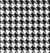 Tissu Jacquard Pied de poule noir et blanc sur fond Blanc