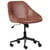 Chaise de Bureau Marron en Similicuir Réglable Pivotant Pieds en Métal Meuble de Bureau