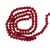 Fil de 95 perles ronde de verre transparent mat givré 8 mm fabrication bijoux ROUGE