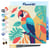 Mini Peinture par Numéro Figured'Art 20x20cm avec cadre Perroquet Tropical - Petit Format