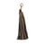 Pompon avec fermoir marron havane 9cm